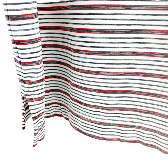 FootJoy Short Sleeve Polo Shirt Size LARGE Multi-Color Stripe Embroidered Anchor - Picture 5 of 8